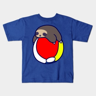 Beach Ball Sloth Kids T-Shirt